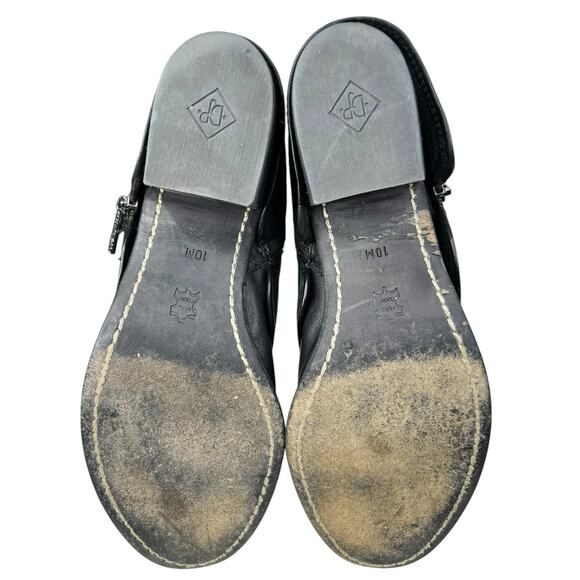 Donald J Pliner Women’s Devi Black Saddle Suede Riding Boots Size US 10 - Picture 9 of 13